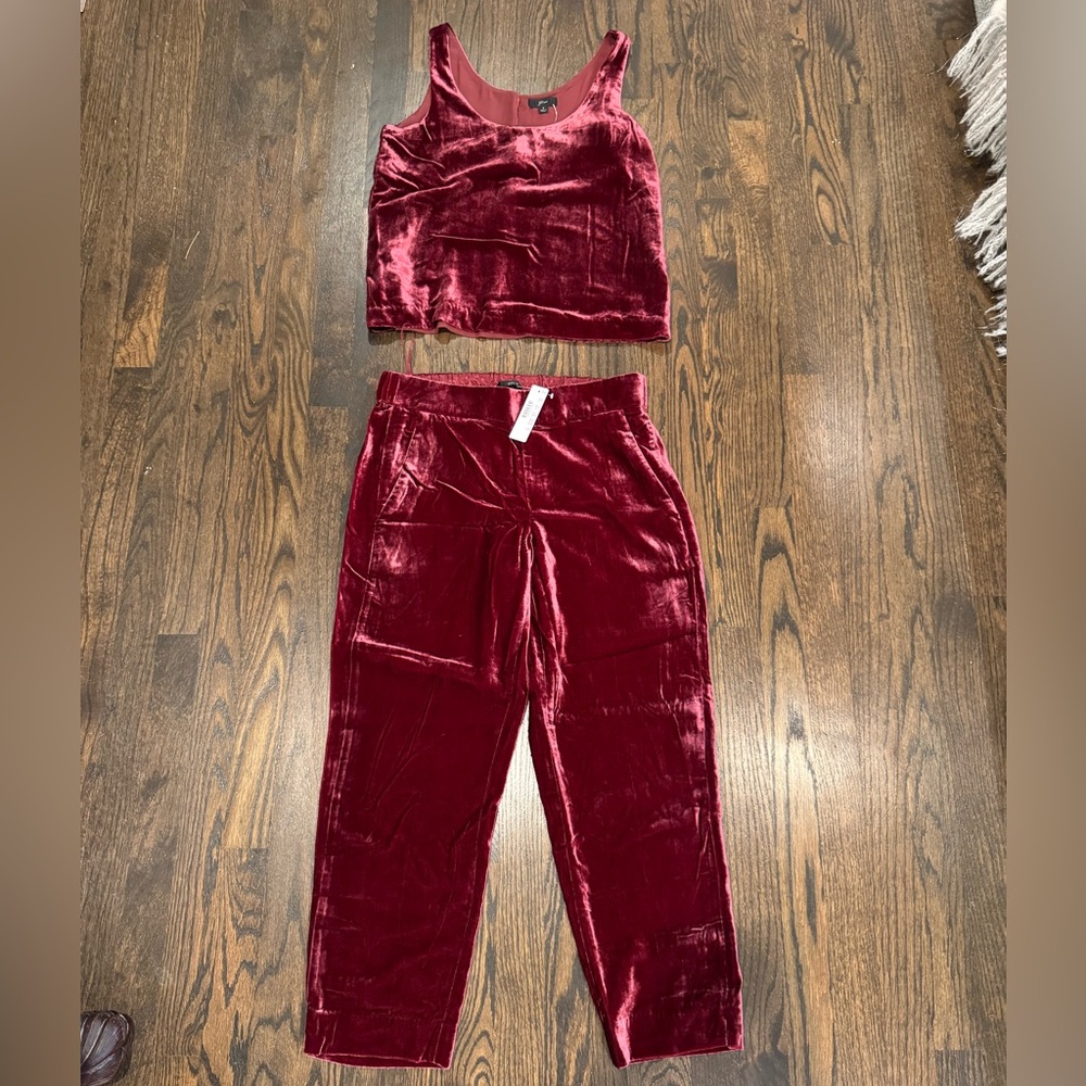 Burgundy/Maroon Velvet J.crew top